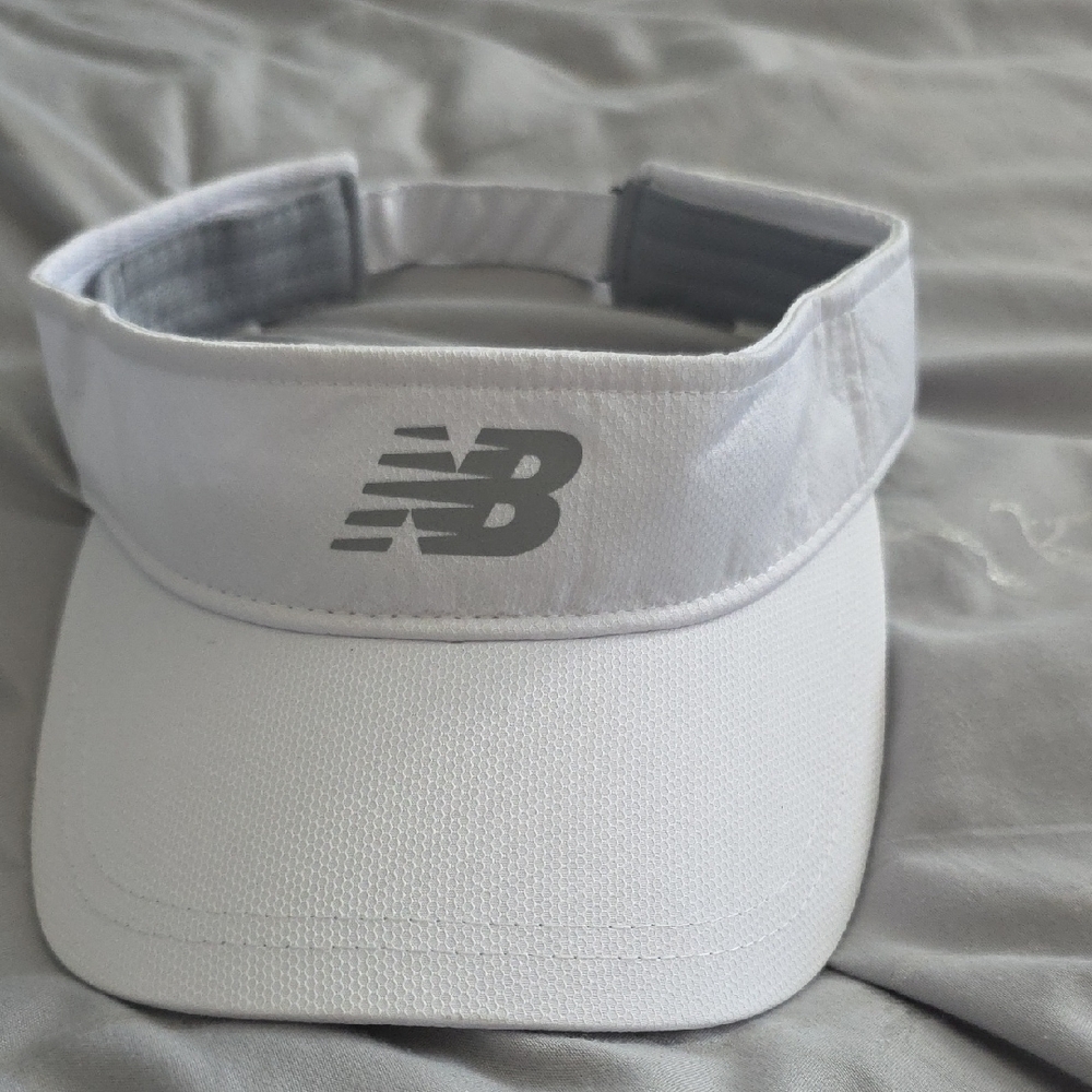 New Balance Gray and White Sports Visor